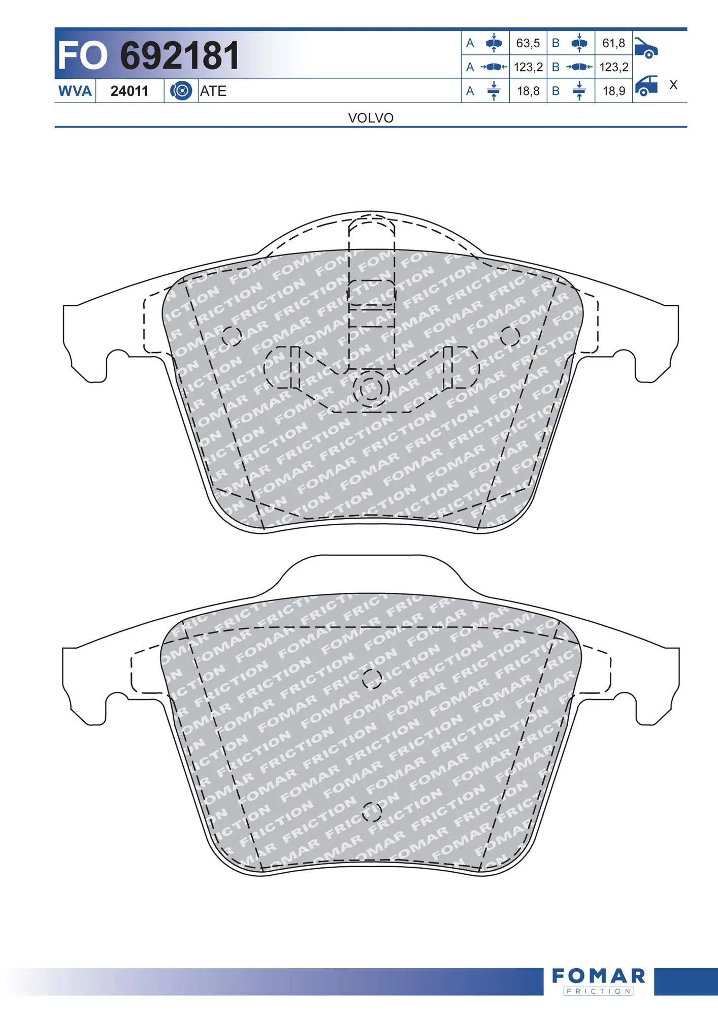 Brake Pad Set, disc brake